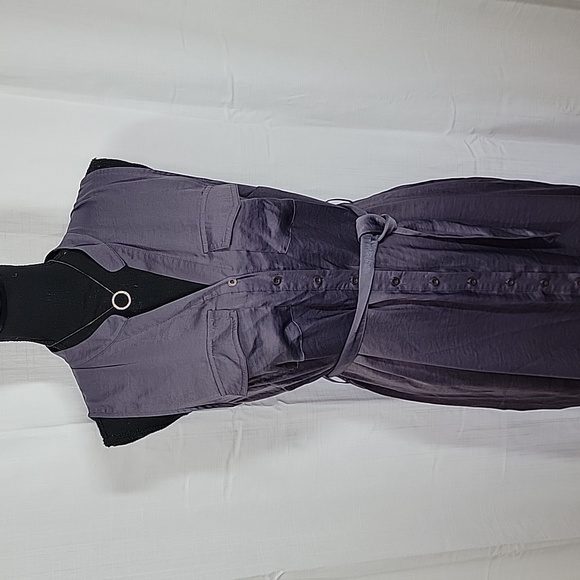 Motherhood Maternity Sleeveless Button-up Dress w/Belt - Picture 6 of 16